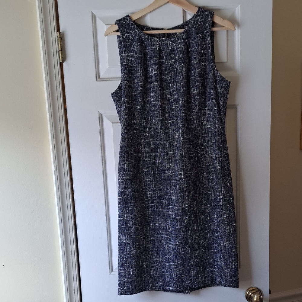 Michael Kors Textured Black and White Midi Dress